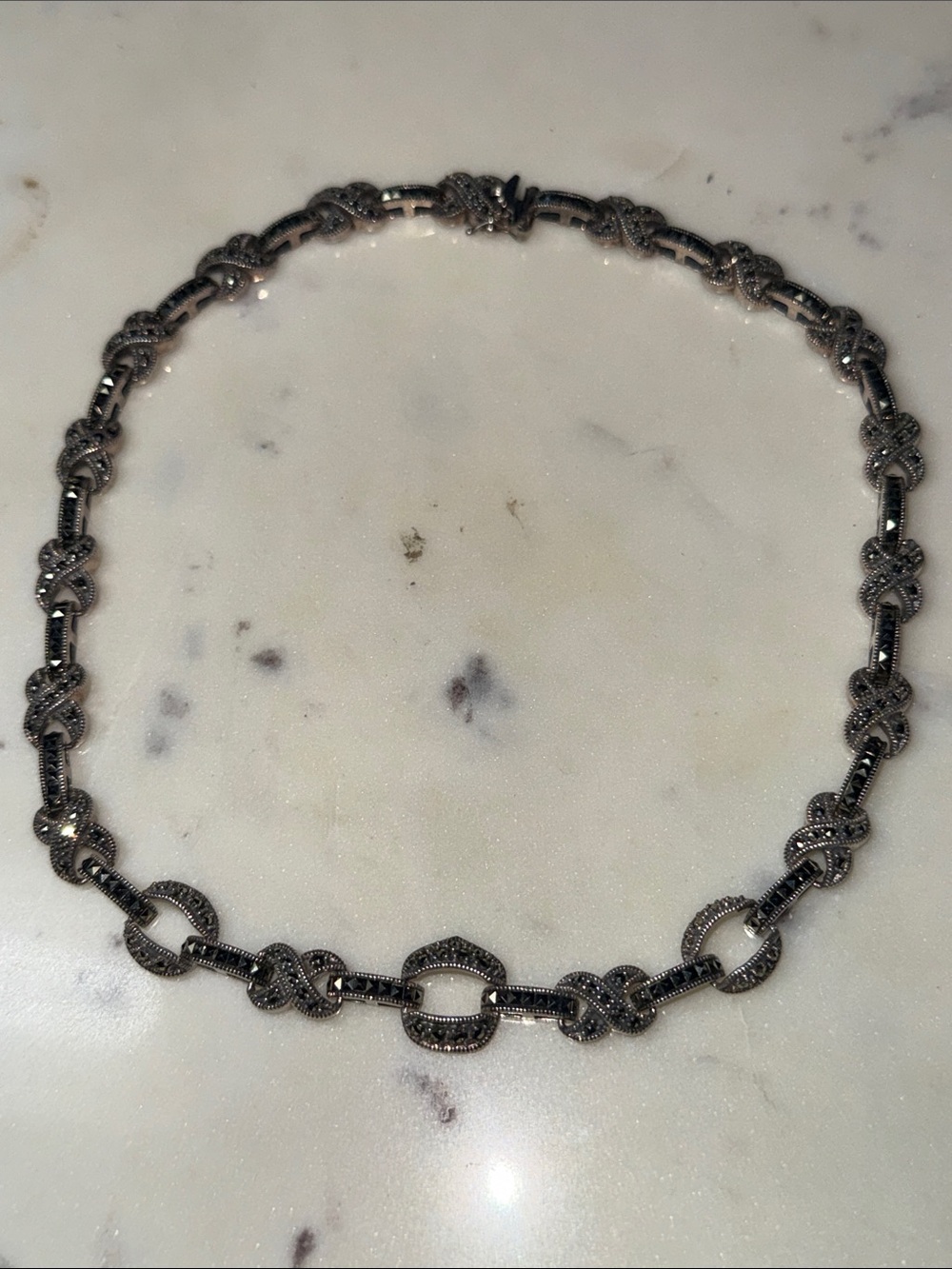 Judith Jack Sterling Marcasite Necklace